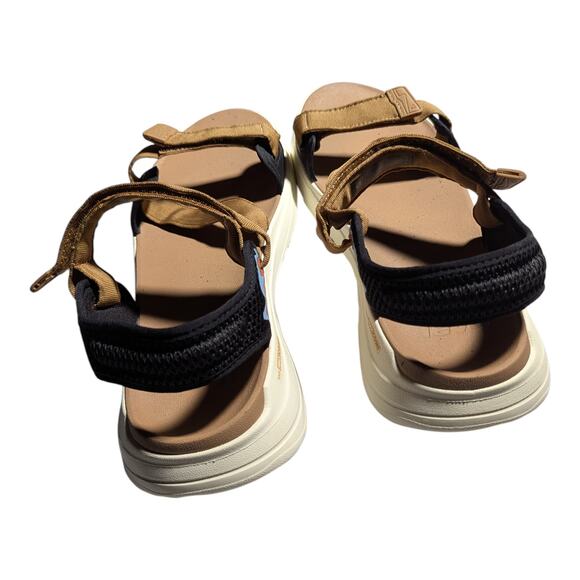 Teva Zymic Men\'s Honey Brown Black Sport Travel Casual Summer Sandals Sz 14
